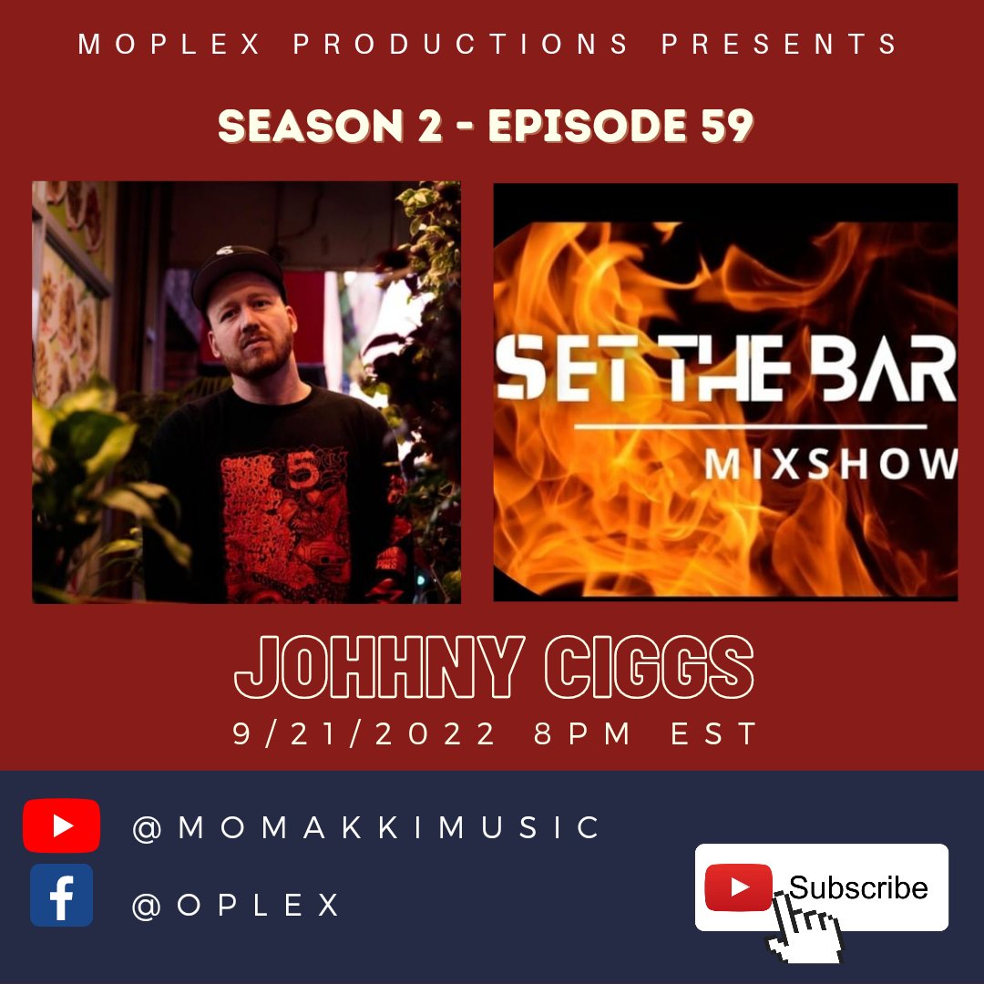 STBMixshow's tweet photo. Tomorrow night, the big homie @JohnnyCiggs will set the bar!! We covered a lot so don't miss this one!
@momakkimusic @enigmasept9 @AntTheSymbol #indiemusic #setthebarmixshow #Moplex #vahiphop https://t.co/jkzih9NuZd