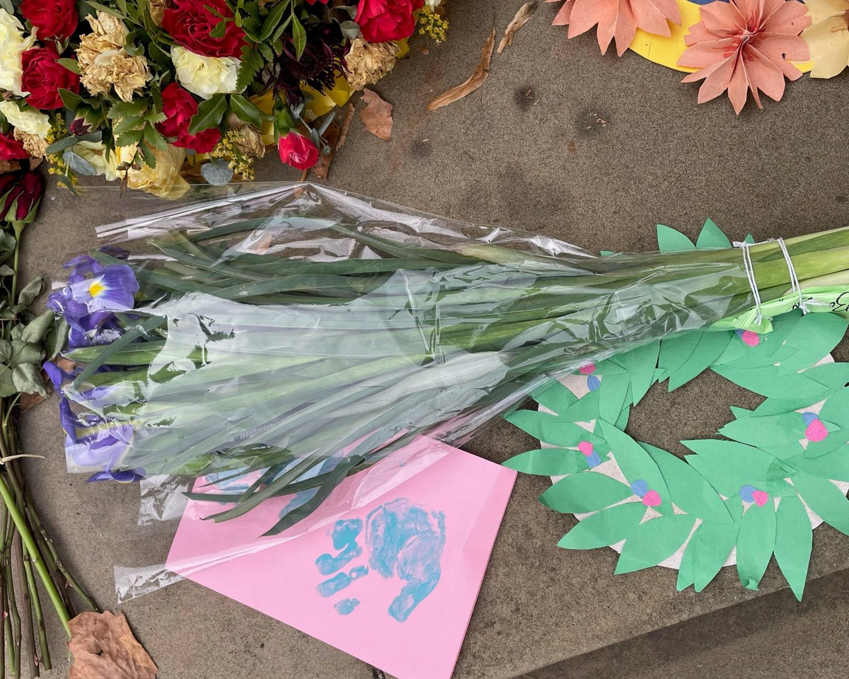 To honour the remarkable life of Queen Elizabeth II, we have been creating artwork of crowns, flowers, and portraits of Her Majesty. 

Flowers were then laid in her memory at the Peace Memorial in Watford from us all at Boys &amp; Girls Nursery 
#QueenElizabethII #expertsinchildcare