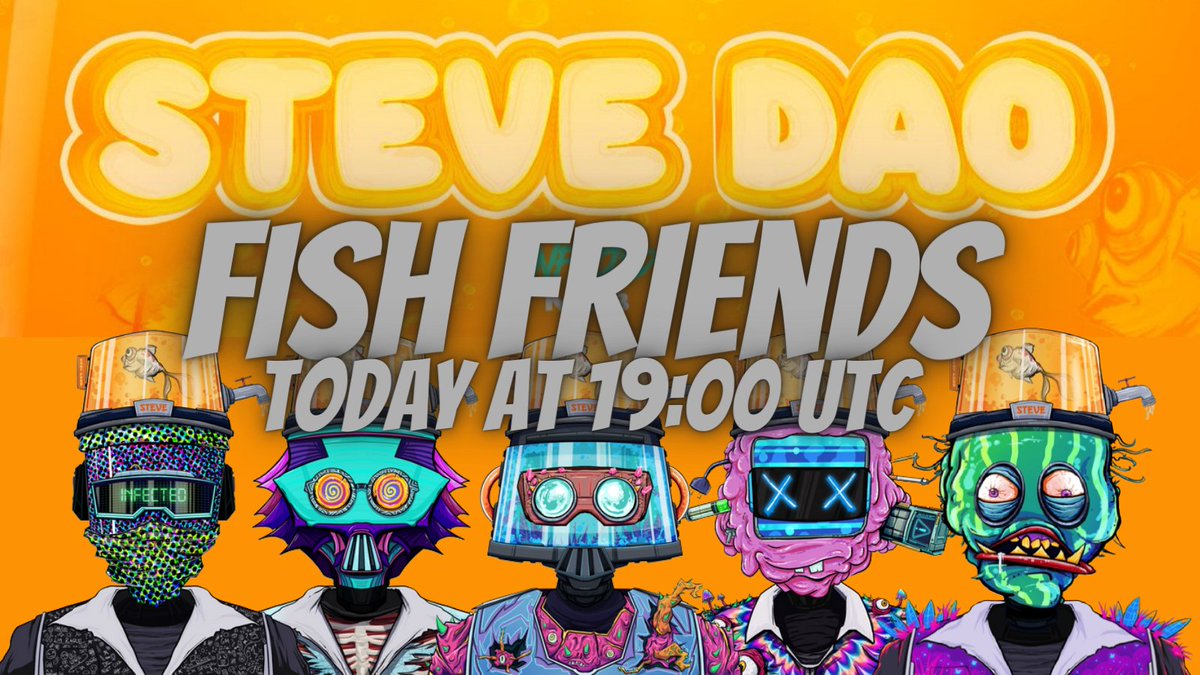 stevesDAO's tweet photo. Join Fish Friends Twitter spaces tonight at 19:00 UTC for Steve News, Updates, and Winner Announced for the Infected Bear ☣️🐻
#NFCTD #InfectedMOB #SteveDAO https://t.co/asuomblhjl