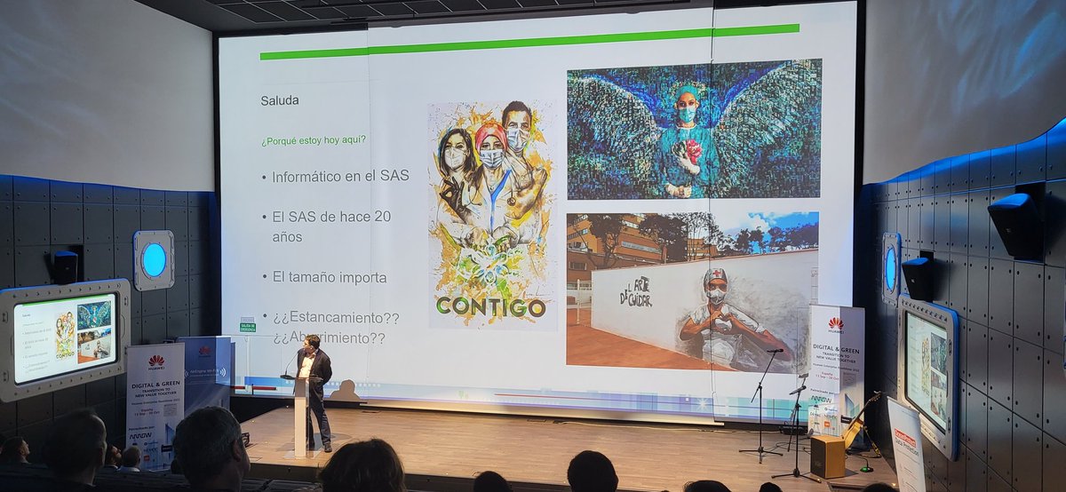 FeWiBeF's tweet photo. Oportunidad excelente para dar a conocer la tecnología aplicada a la salud andaluza @saludand y poner en valor los profesionales que hay detrás. Pasado, presente y futuro continuo. Gracias @huaweiSpain. #huaweiroadshow2022 https://t.co/sZF8kLQf41