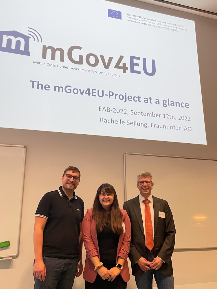 The mGov4EU project held a session at the @euro_biometrics Conference 2022 last Monday in Darmstadt. During this session, we gave a recap over what we have done in the first half of the project. Thank you to EAB for a well-organized and rewarding conference! @rachellesellung