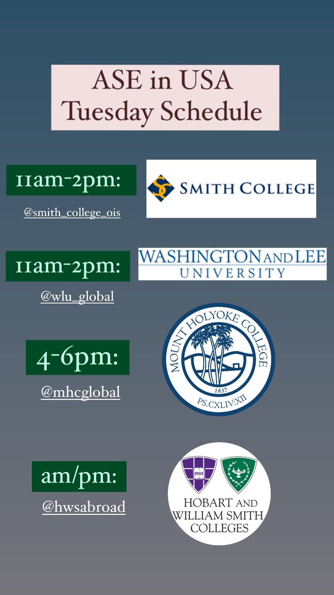 StudyAbroadBath's tweet photo. Check out ASE’s Study Abroad Fair Schedule today on Tuesday 20 September. https://t.co/ybPZLAahML