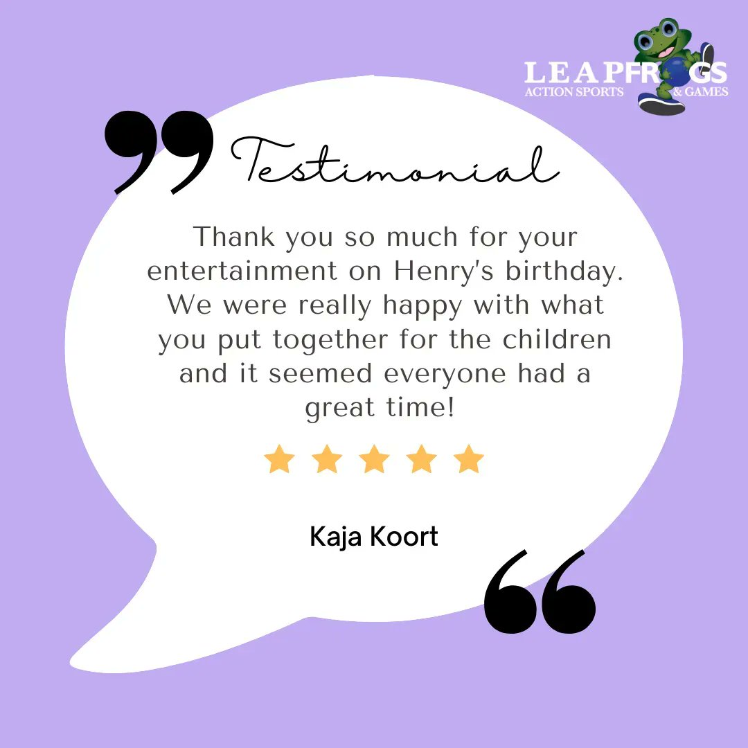 LFASAG's tweet photo. Another Happy Customer - thanks for having is at Henry's 3rd Birthday Party! #customertestimonial #birthdayboy #kids #leapfrogsactionsportsandgames https://t.co/KfFR4EGYmy