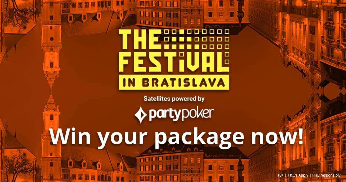 PokerListings's tweet image. Weakly 🎟️ competition:  11x €11 @ThefestivalOG satellites tickets on #partypoker.
How to enter: UserID + Thanks @partypokerlive @thefestivalog @pokerlistings + Answer: What casino is The Festival Bratislava returning to this October?
T &amp;amp; C in comments!