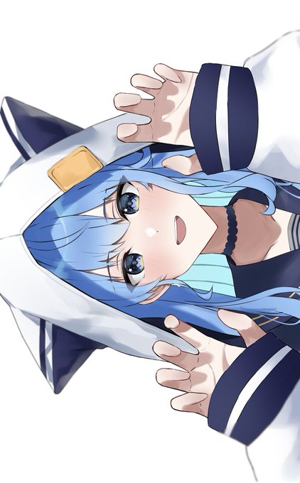 「blue hair claw pose」 illustration images(Latest)｜5pages