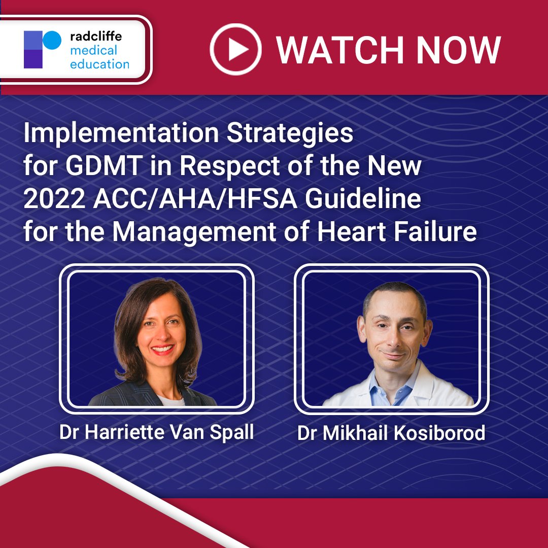 radcliffeCARDIO's tweet photo. 🤔 Are you aware of the importance of initiating guideline-directed medical therapy as early as possible? Watch @hvanspall and @MkosiborodMD in this short interview to find out! 👉 https://t.co/qvJ8ZjiAJ4

#CardioTwitter #MedEd #Epeeps #GMDT #HeartFailure #ACC2022 https://t.co/OGZmLSXR50