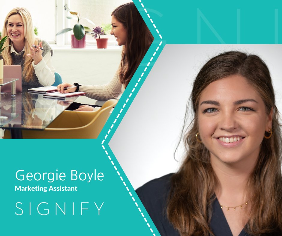 SignifyDigital's tweet photo. Meet Signify's Marketing Assistant Georgie Boyle. With experience in healthcare marketing, Georgie has a creative approach. She specialises in paid social advertising and content creation. More here: https://t.co/0oKSGnZrol #SignifyDigital https://t.co/yINqTNc8Wx