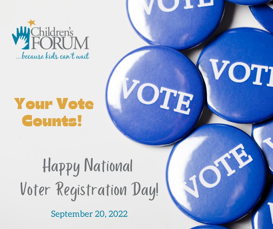 National Voter Registration Day seeks to create broad awareness of voter registration opportunities to reach tens of thousands of voters who may not register otherwise. It helps to make sure that everyone has the opportunity to vote.  Learn more at nationalvoterregistrationday.org.