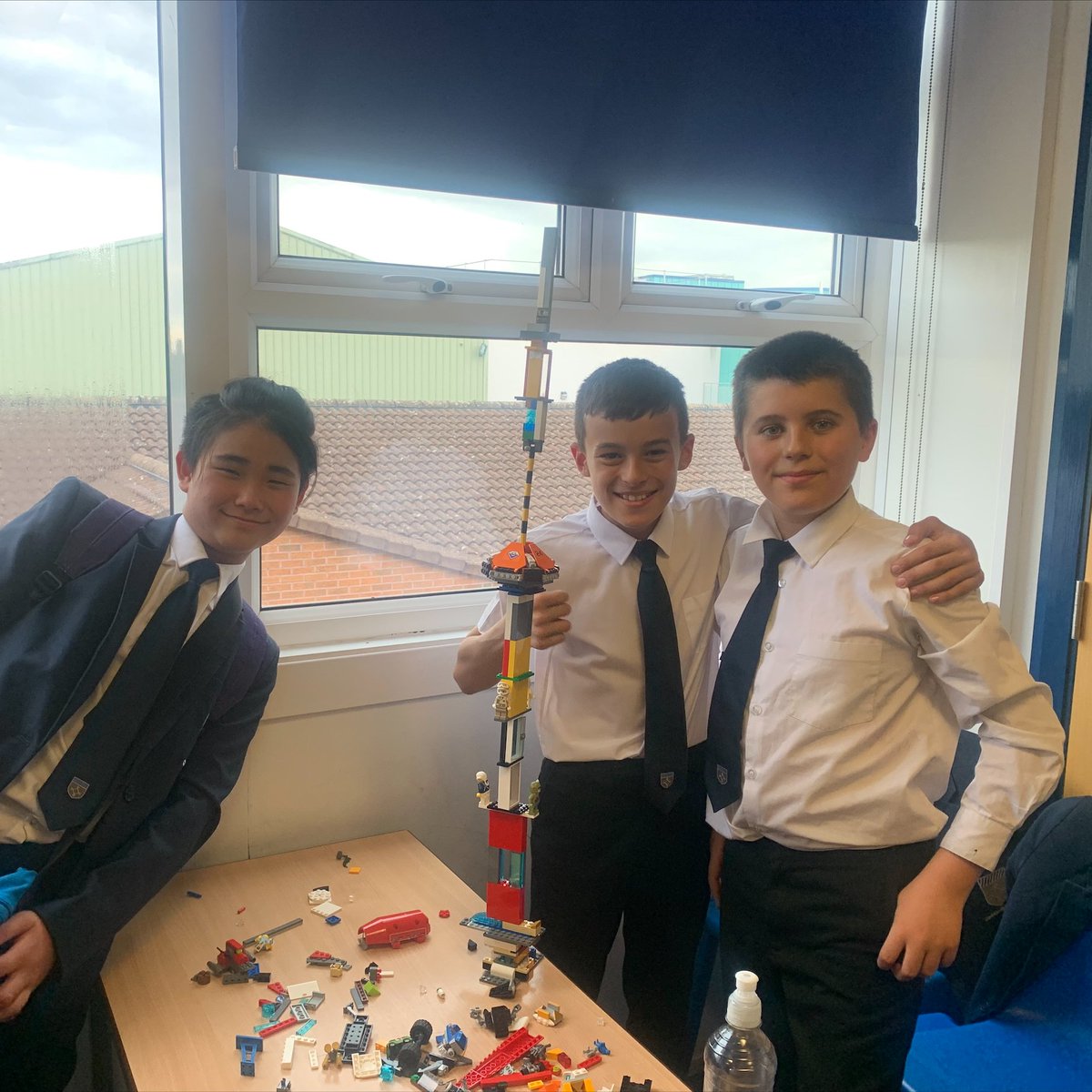 PATCarletonHigh's tweet photo. And the winning team were Year 8's Marcus, Ethan and Zak with the tallest tower of 96cm! #LegoClub #LEGO #LegoTower https://t.co/mLGFRpDOoL