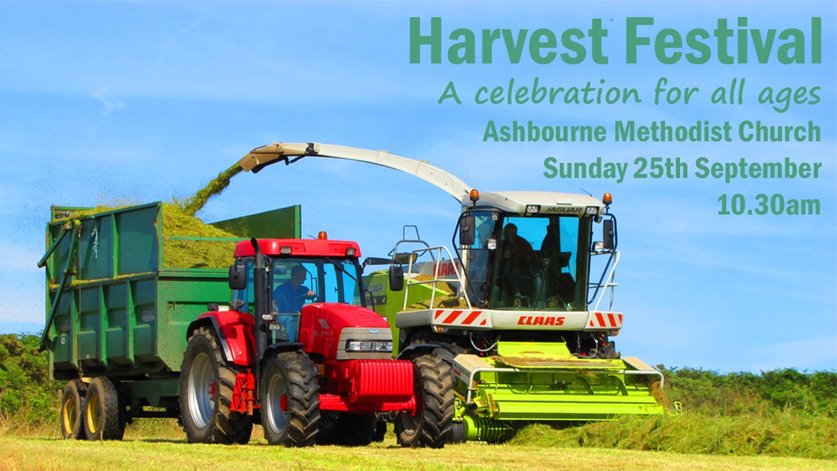It's our Harvest Festival this Sunday, and we're joining together for a special celebration service for all ages.

Join us at 10.30am, in the church and online, for the service led by our Minister, Revd Nicola Briggs.

ashbournemethodist.org.uk/worship/