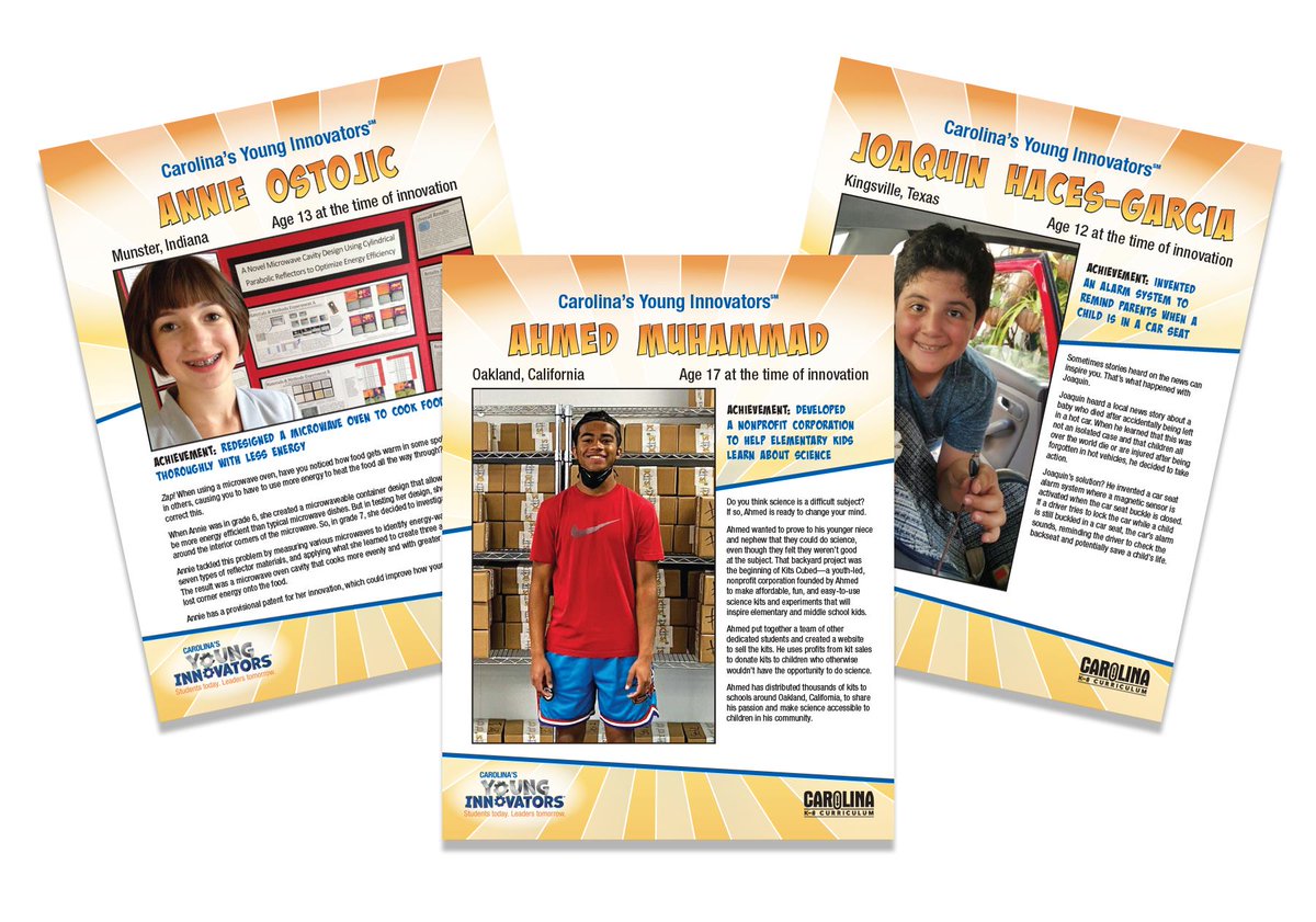 CarolinaBio's tweet photo. ⭐Print or download all of our profile cards in English and Spanish and Elementary and Secondary reading levels by clicking here! https://t.co/2tPentsCIF 
 
#carolinayounginnovators #freeresource #virtuallearning #stem #science #keepteachingscience #hispanicheritagemonth https://t.co/Hl4lxlSUKm