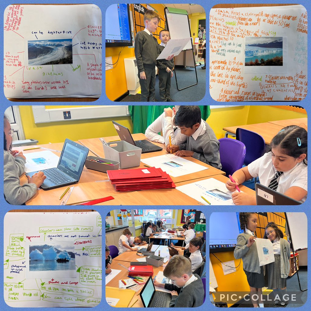 StBernsPrimary's tweet photo. Today 4RW researched glaciers as part of our Viking unit. We were very good at using different sources to find about our topic. #stbernsgeography https://t.co/mXt9OsbLkR