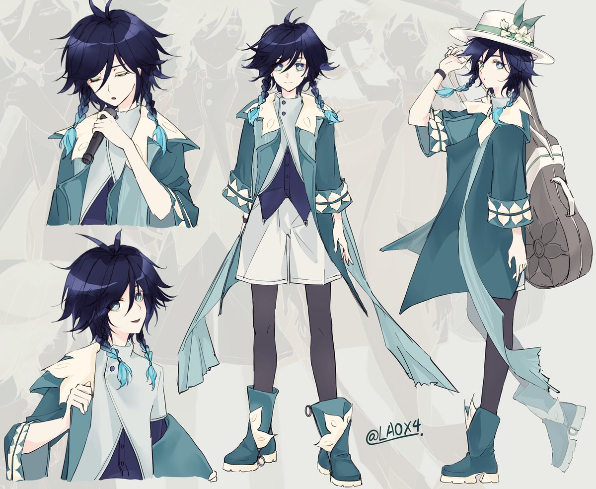 LaoLaoLao__Lao's tweet photo. #GenshinImapct #venther #aether #venti 
尝试设计了新衣服(⁎⁍̴̛ᴗ⁍̴̛⁎) https://t.co/pIuqWJmWQA