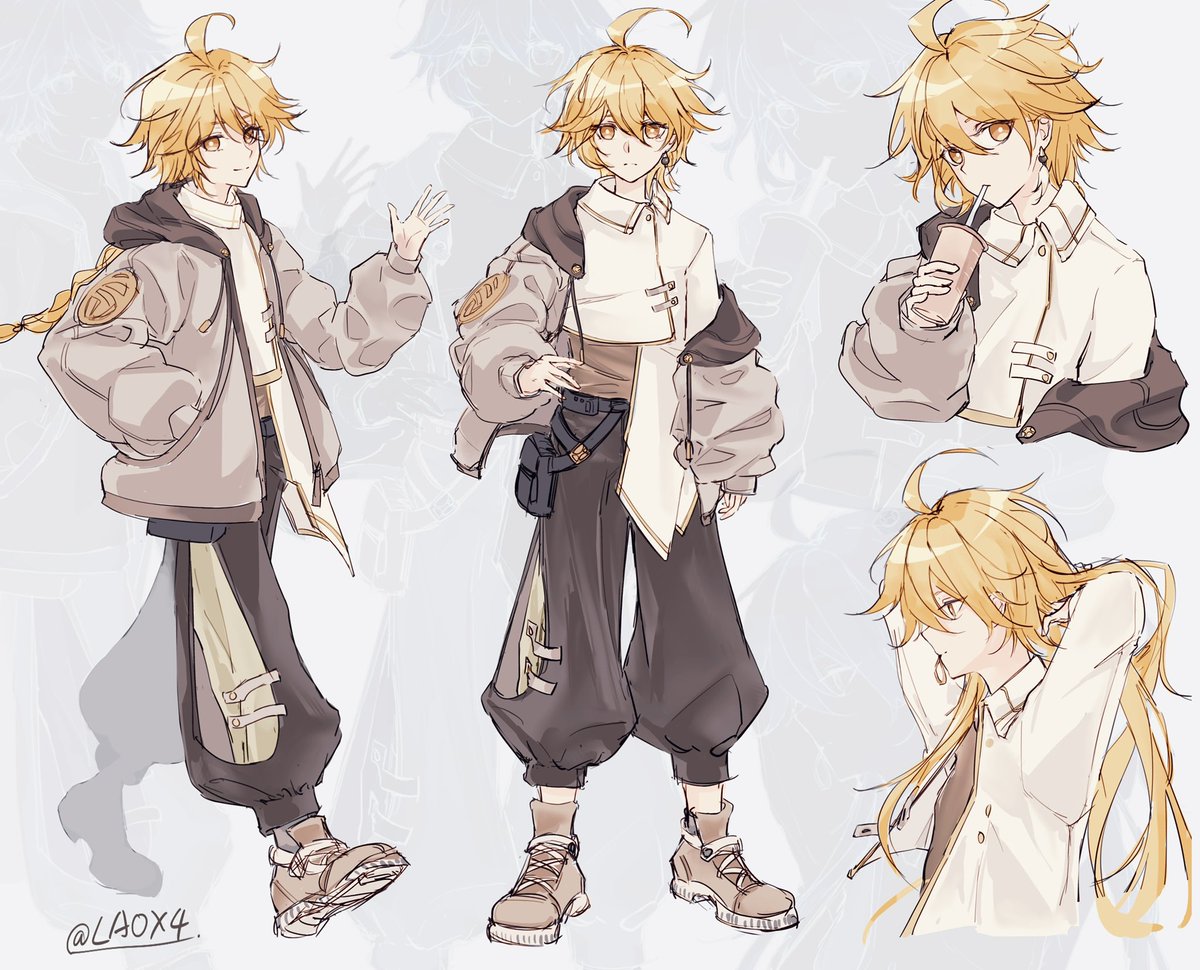 LaoLaoLao__Lao's tweet photo. #GenshinImapct #venther #aether #venti 
尝试设计了新衣服(⁎⁍̴̛ᴗ⁍̴̛⁎) https://t.co/pIuqWJmWQA
