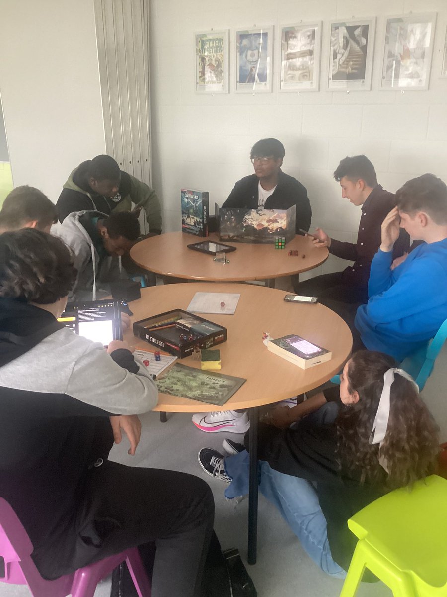 BremoreetssHist's tweet photo. D&amp;D Club back in the swing of things this afternoon! Natural 20s all round! @BremoreEducate https://t.co/XKWsO9duhE