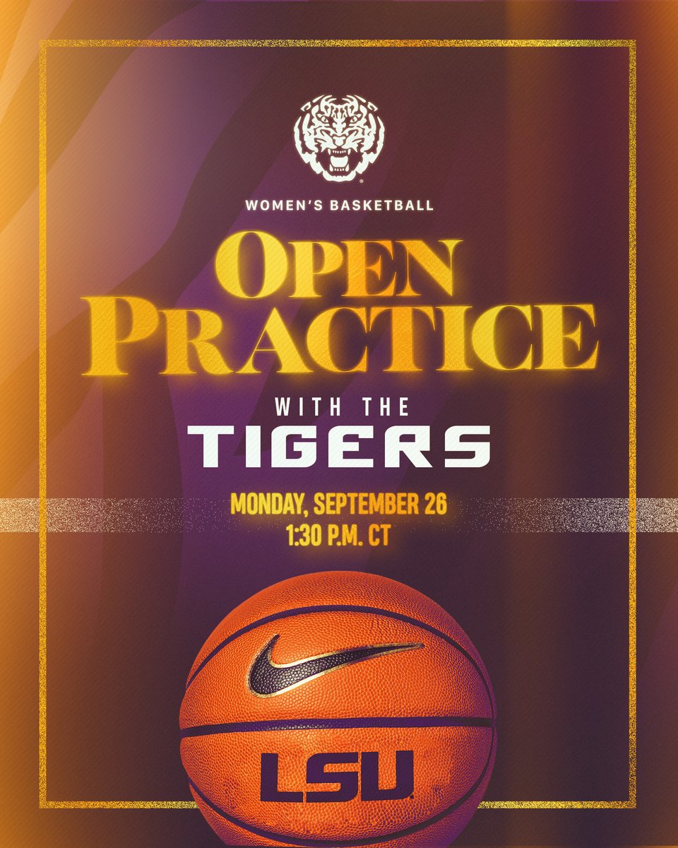 The Tigers will begin practice next Monday on the main floor of the PMAC!

The practice will be open for all fans to attend 🍿

📄 lsul.su/3Ut348u