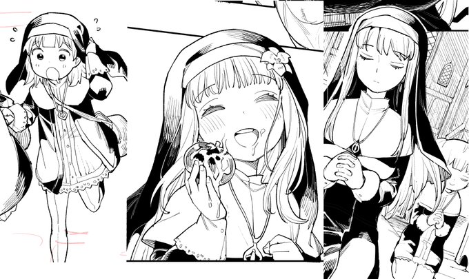 最近描いてるやつ
シスターもののデジタルオリジナル同人誌
ファンティアにキャラ紹介(無料コンテンツ) 