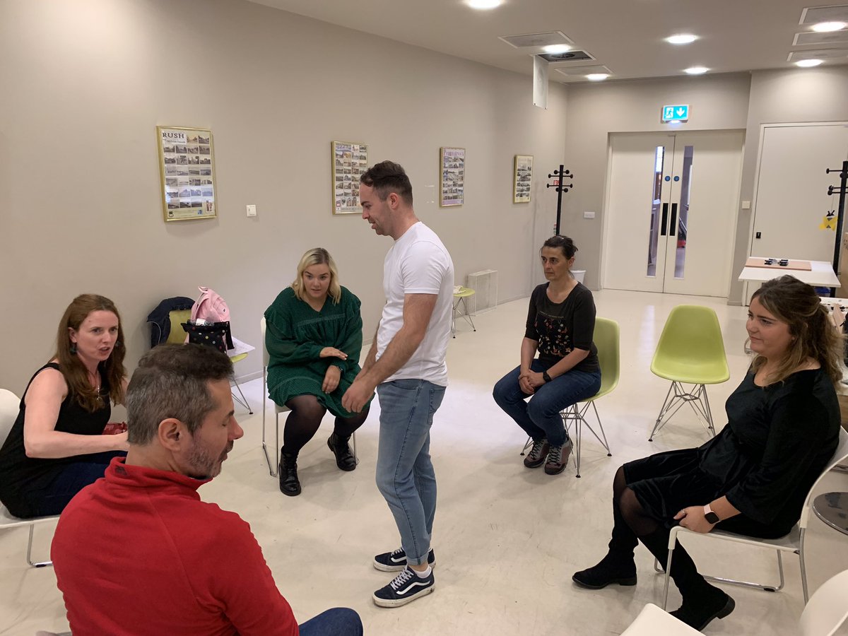 CodingDeptSTJ's tweet image. Brilliant day working with Caroline &amp;amp; Seamus from @Gaietyschool 🎭 as part of our #Erasmus+ project.  Our STEM teachers learned how to add improvisation , spontaneity and humour to make our classes that bit more fun and enjoyable🤩 #iSTEM @stjosephsrush