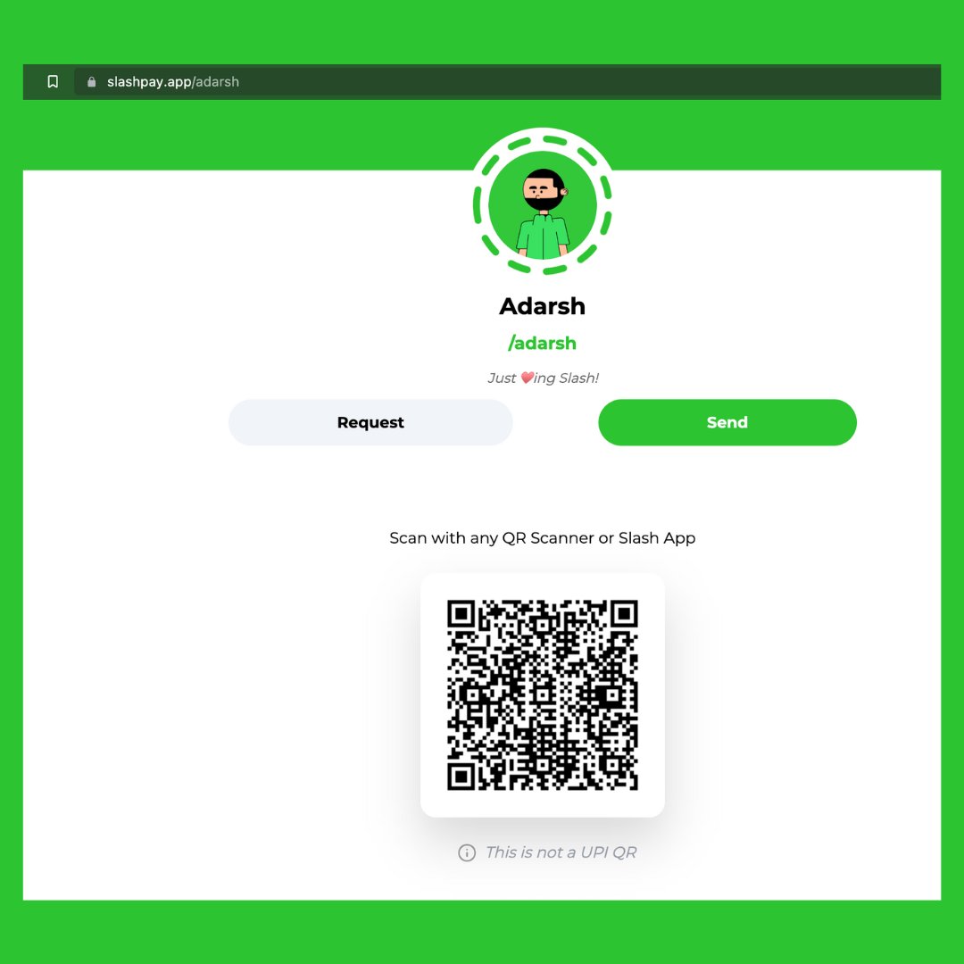 ada10rsh's tweet photo. You don't need to expose privacy by sharing 99XXXXXX49 or remember your complex UPI ID abcxxklp@XXX anymore for sending or receiving payments.
You can simply send or request someone by asking username. Just like this.
https://t.co/klgzC9UV3V
#SlashInComments https://t.co/6JUaz7skMj