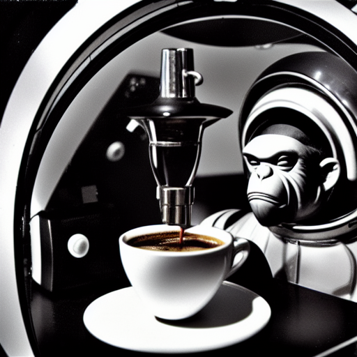 StrangeEspresso's tweet image. A little-known deleted scene from #StanleyKubrick's 2001. One of the cavemen sneaked onto the spaceship and learned how to use the espresso machine. All was well until HAL decided he was a threat to the mission.