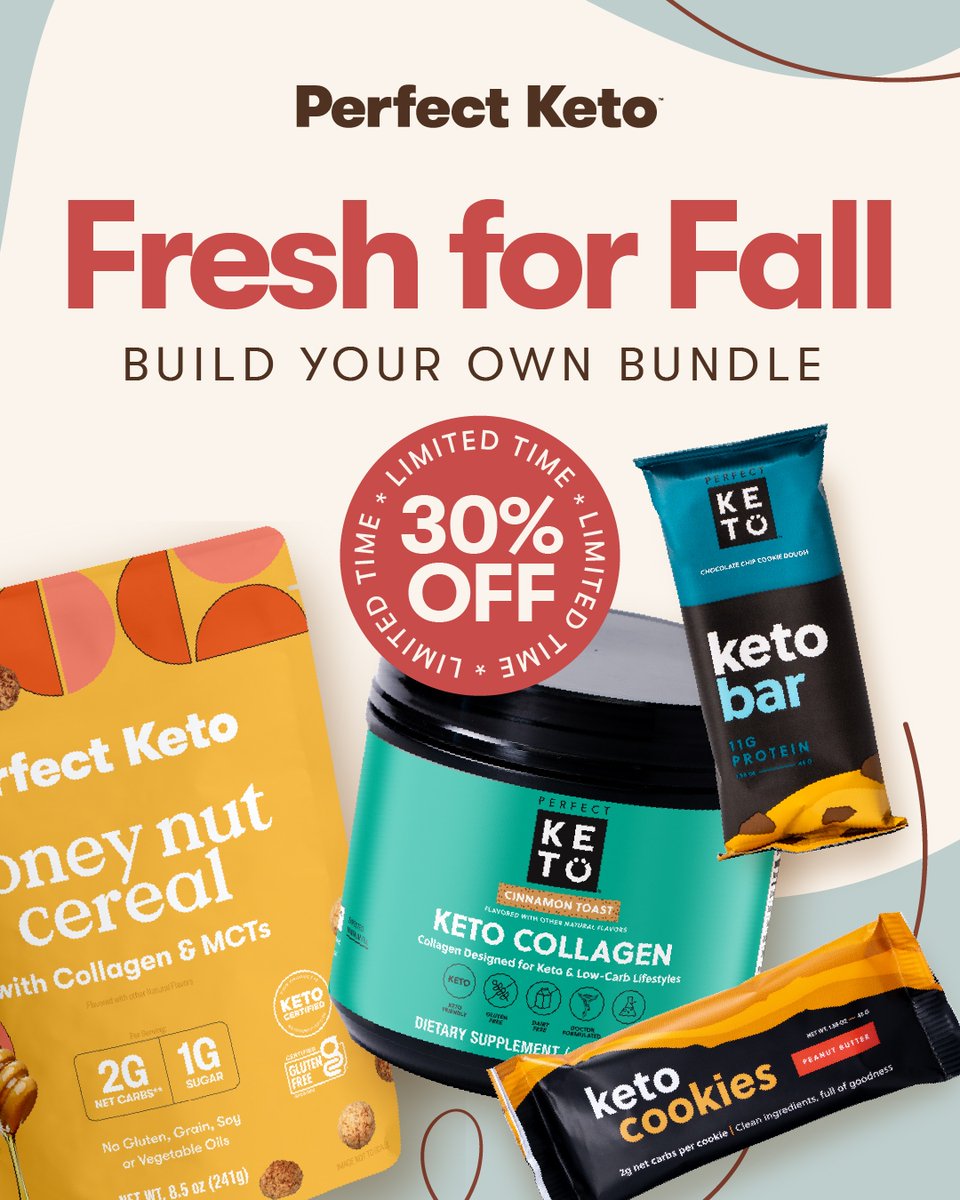 perfectketones's tweet image. New season, new chance to recommit to your health goals! We want to help you freshen up your #fallroutine with our Fresh For Fall SALE.🤩

Bundle 3+ of your PK faves and save 30% so you can stock up and start the new season the healthy way.

👉 shop.perfectketo.com/collections/al…