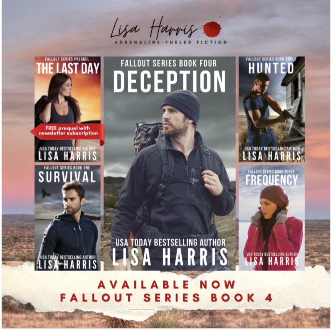 #Deception  is here!
It's been over a year since Sam McQuaid has been back home to Shadow Ridge &amp; this time, he's returning with a bounty on his head.

Deception is book 4 in the #Fallout series. Each book: a standalone mystery &amp; overarching stories tie together the entire series