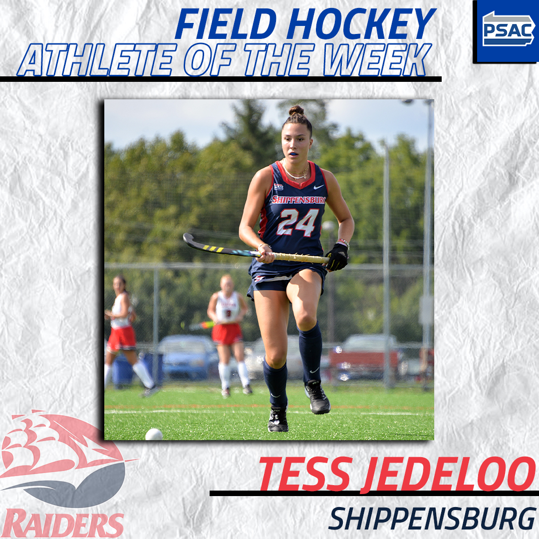 PSACsports's tweet image. FH: Your #PSACFH Athletes of the Week! ⬇️

Athlete, Tess Jedeloo - @ShipURaiders 
Defense, Sarah Gatehouse - @KUGoldenBears 

📰- bit.ly/3xCSNfY