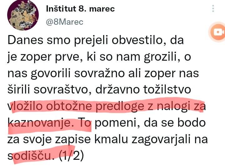 Ale Hojs On Twitter Zanimivo Ko Smo Mi Prijavljali Gro nje S Smrtjo 