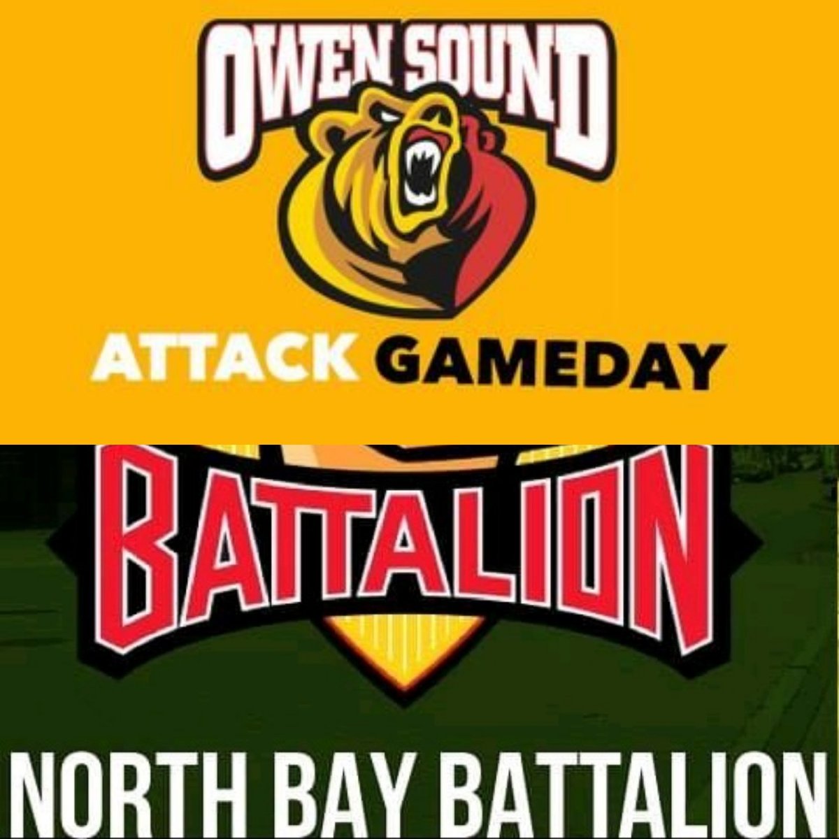 AttackGameday's tweet photo. IT'S GAMEDAY!!
#ATTACK π» VS. #BATTALION πͺ
β°οΈ 7:00 P.M.
π BAYSHORE COMMUNITY CENTRE
π @AttackGameday
#Preseason2022 #OSvsNBAY https://t.co/boDKzE0fAU