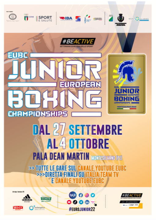 FPIBoxe's tweet photo. ๐ Europeo Junior M/F 2022
๐ Montesilvano (PE) ๐ฎ๐น
๐
27/9 - 4/10
๐ฅ 13 Azzurrini
๐ฅ 9 Azzurrine
๐ฅ ๐ฒ LIVE YOUTBE EUBC/IBA
๐ฅ ๐ฒ FINALI 4/10 Live ITALIA TEAM TV
๐ฅ EVENTO PARTE #ewos22
๐ฅ https://t.co/rjba6wtkyp
#Pugilato #boxer #boxing #ItaBoxing #EuroJunior22 https://t.co/oIFD4S4Lm3