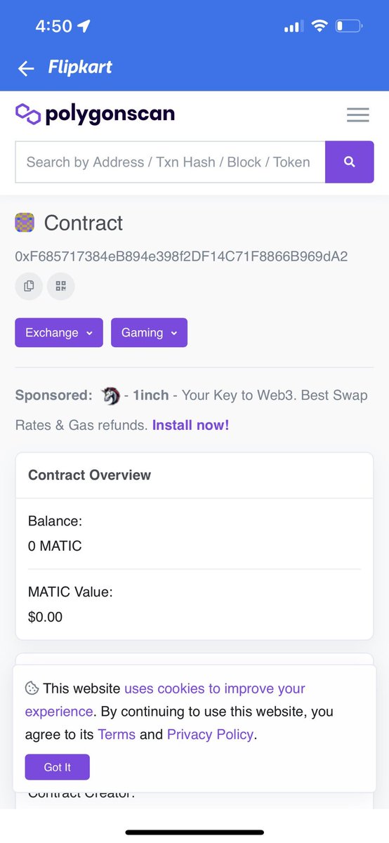 sandeepnailwal's tweet image. 🥳🥳 @0xPolygon Block Explorer on @Flipkart app!
For those who dont know what @Flipkart is, its akin to Polygon Blockexplorer being on @amazon app.
#MassAdoption incoming, steady lads!
