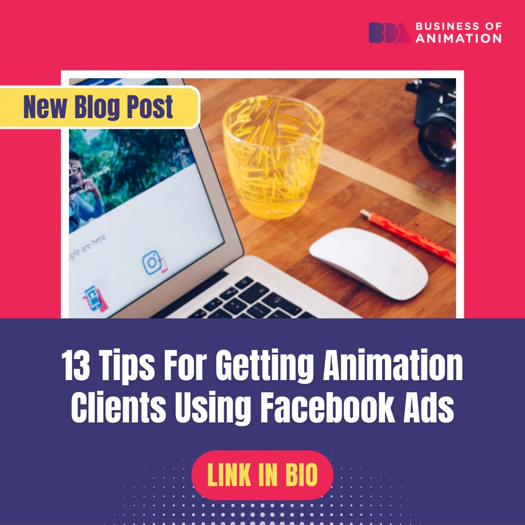 animationbiz's tweet image. Let this blog post be your guide in gaining your next animation client. Explore the 13 best tips to get animation clients using Facebook ads.

Read our blog "13 Tips For Getting Animation Clients Using Facebook Ads" now! Link in bio.

#AnimationAds #AnimationAdvertisement