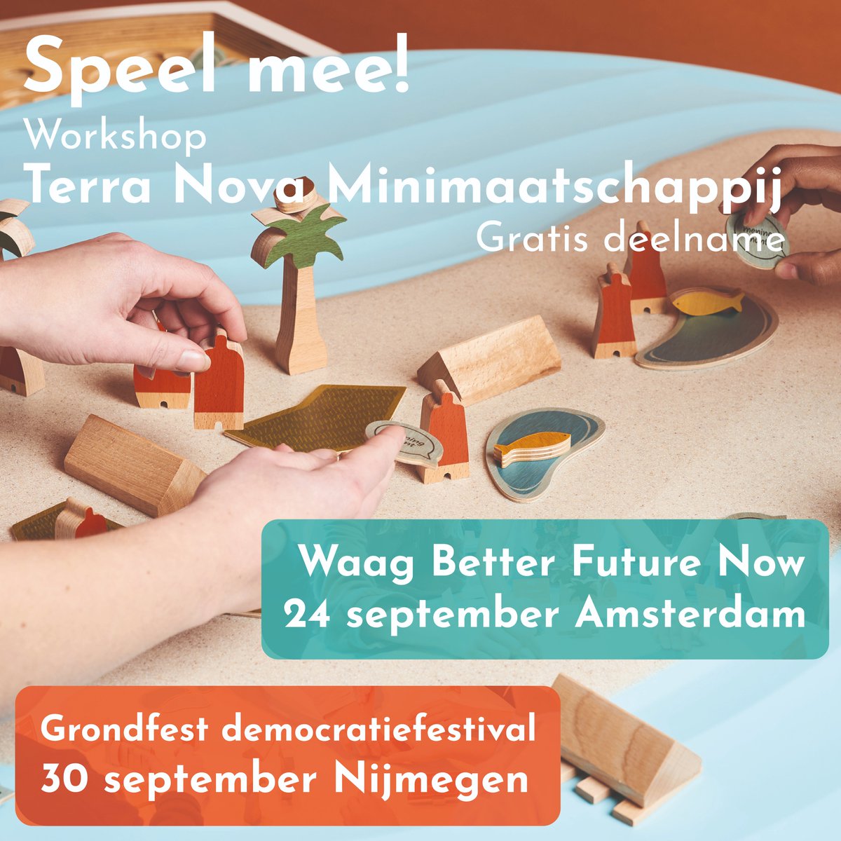 Lisa_Hu_'s tweet photo. Voor iedereen die #dialoogspel Terra Nova Minimaatschappij (nog eens) wil ervaren: wees welkom bij deze gratis workshops! 1/3 https://t.co/u9xzWOEy0G