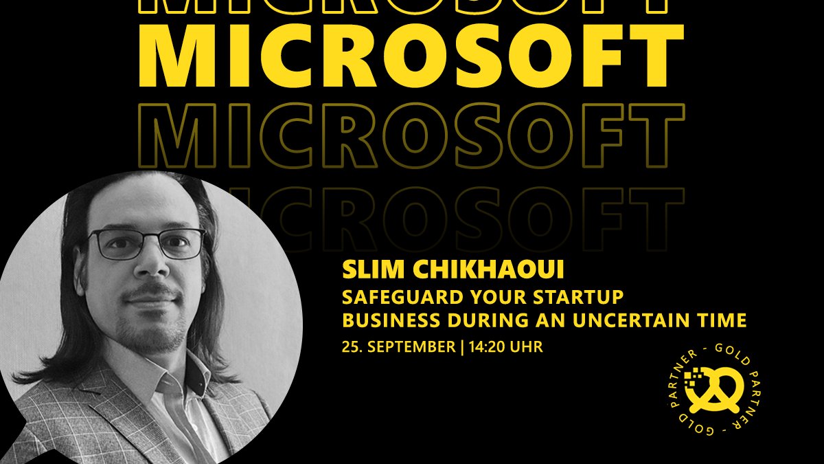 MSFT_BusinessDE's tweet photo. Sei gerüstet gegen Cyber-Risiken und schütze dadurch dein Start-up-Unternehmen. Wie das geht? Slim Chikhaoui erklärt es dir in seinem Vortrag auf der Bits and Pretzels. Worauf wartest du? https://t.co/G6v0TuTmeA 🚀🥨
#Bits22 #BitsAndPretzels #MicrosoftStartUp @bitsandpretzels https://t.co/ovVcjtpIJ6