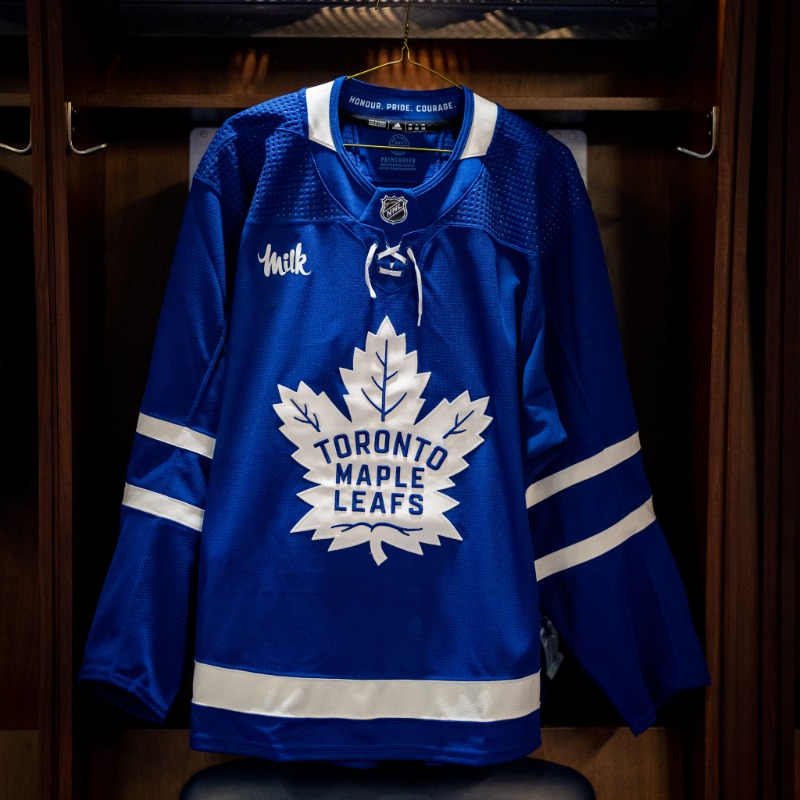 MapleLeafs's tweet photo. To support healthy active living, community programming and access to hockey for players and fans everywhere.

We’re proud to announce @OntarioDairy as our jersey patch partner.