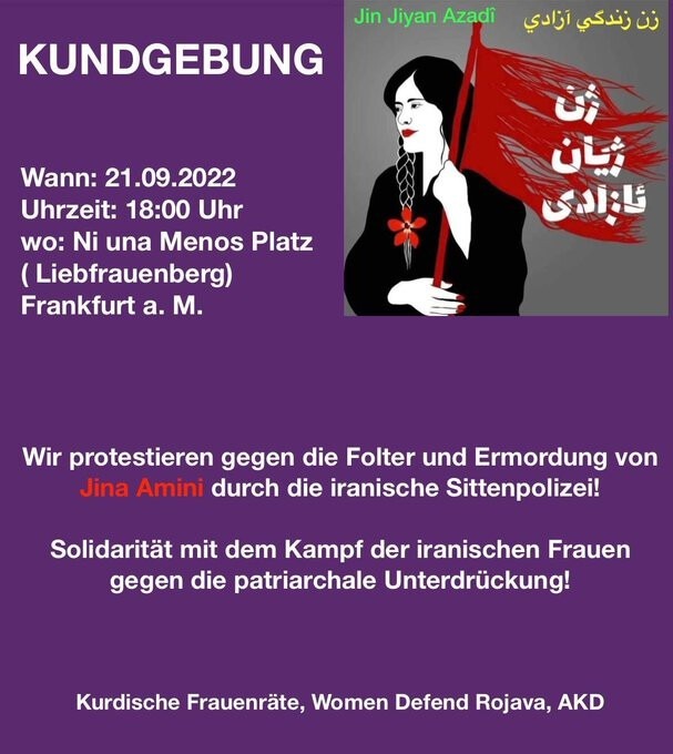 #Frankfurt am Main | Mittwoch | 21.09. | 18 Uhr | Ni Una Menos Platz (Liebfrauenberg)