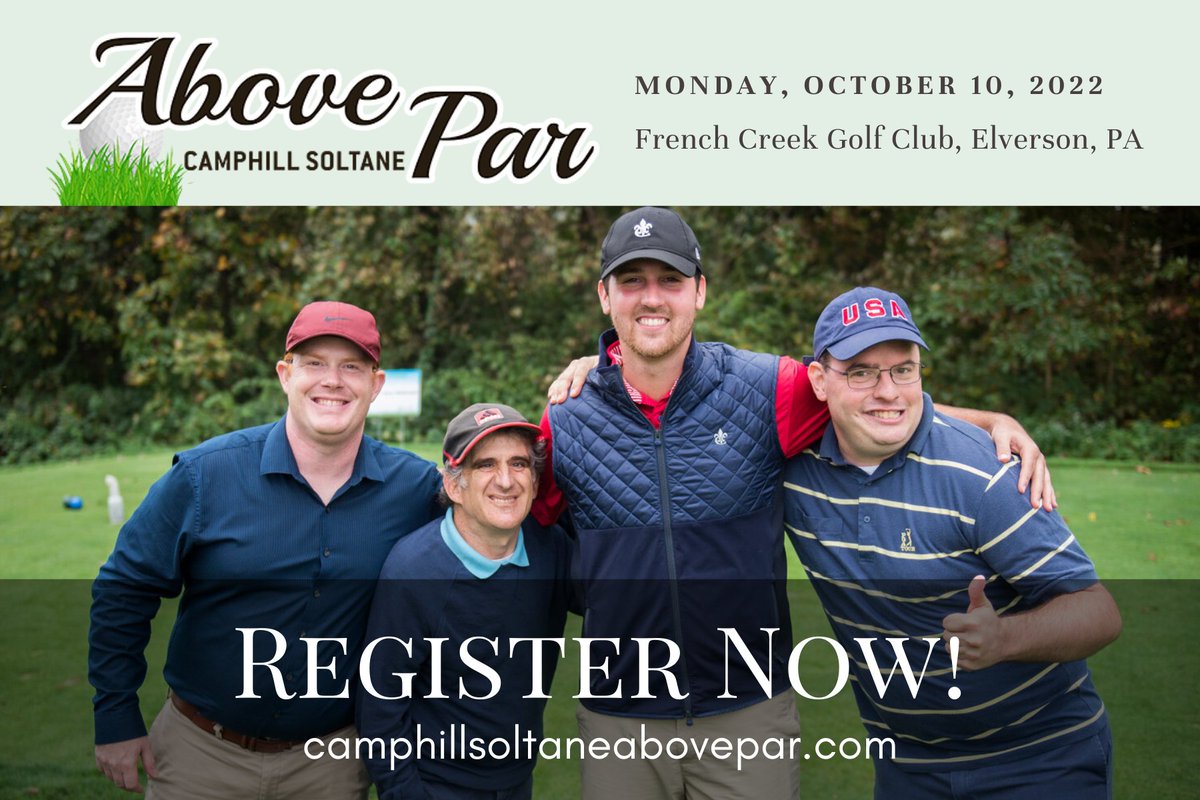CamphillSoltane's tweet photo. Calling all #golfers! 💚 Join us on Monday Oct. 10th for Above Par at @GolfFrenchCreek, including 18 holes, contests, catered lunch &amp; dinner, &amp; more! Get your tickets today at https://t.co/Gv6pRP6dyN! https://t.co/ap3hA54Ybx