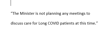<a href="/MichealLehane/">Mícheál Lehane</a> @DenisNaughten <a href="/MichealLehane/">Mícheál Lehane</a> thanks for highlighting the #LongCovid #Advocacy of @DenisNaughten 👋 Also, we look forward to discovering why #Health Minister @DonnellyStephen refuses to meet us