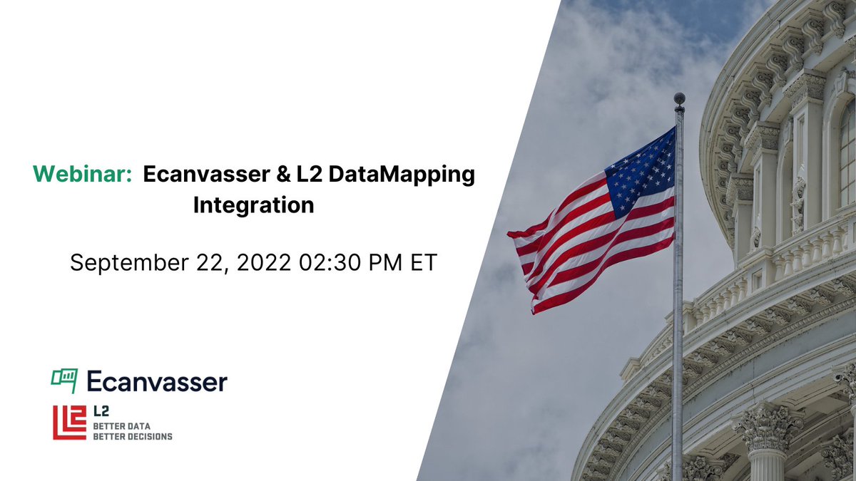 ecanvasserapp's tweet photo. Learn how combining the most intuitive mobile canvassing platform &amp; the highest quality voter data works within the Ecanvasser and L2 data training webinar, on September 22nd that will highlight the Ecanvasser and L2, Inc integration. 

Register today:  https://t.co/meUd32ZsvU https://t.co/RLCZuzzoQQ