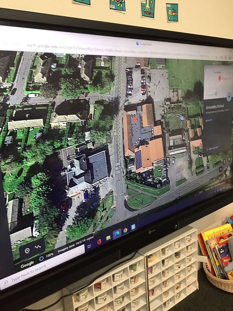 Grimoldby_Y3's tweet photo. We’ve been learning all about our local area this afternoon. We enjoyed looking at Google Earth to find our school. 🌍 🏫 We’ve learnt that Grimoldby is a village and it looks very different compared to the Jungle! #jungleexplorers https://t.co/HaQ64nnJWC