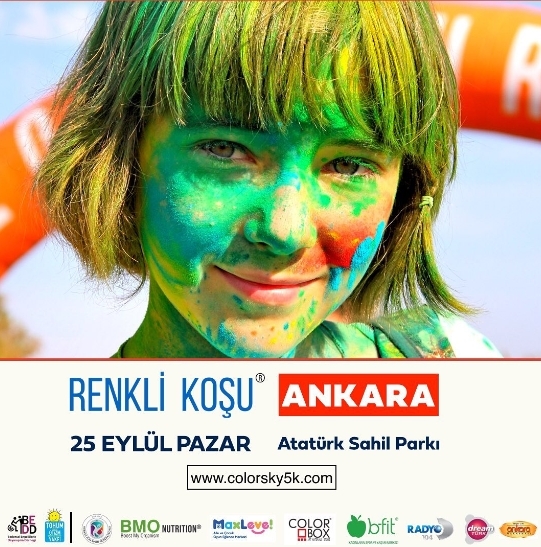 ColorSky5K's tweet photo. En çılgın koşu festivali Renkli Koşu® Ankara’ya renk katmaya geliyor. Sevdiklerinle yaşayacağın sıradışı bir eğlenceye hazır mısın? #festival #Ankara #etkinlik 
📢 25 Eylül Pazar 14.00- 17.00
📍Atatürk Sahil Parkı, Gölbaşı
Kayıt: https://t.co/pJI2dNNwuE https://t.co/WUIrEUqT9l