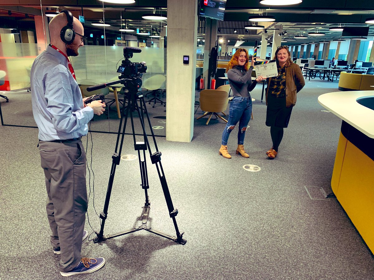 LauAnshul's tweet photo. Had a brilliant time filming videos of SMTβs @StaffsUni for our staff induction course with our student placement officers #TILEHub https://t.co/FBh0FtCjkh