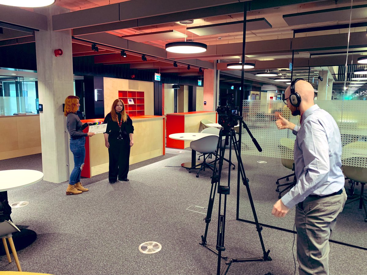 LauAnshul's tweet photo. Had a brilliant time filming videos of SMTβs @StaffsUni for our staff induction course with our student placement officers #TILEHub https://t.co/FBh0FtCjkh