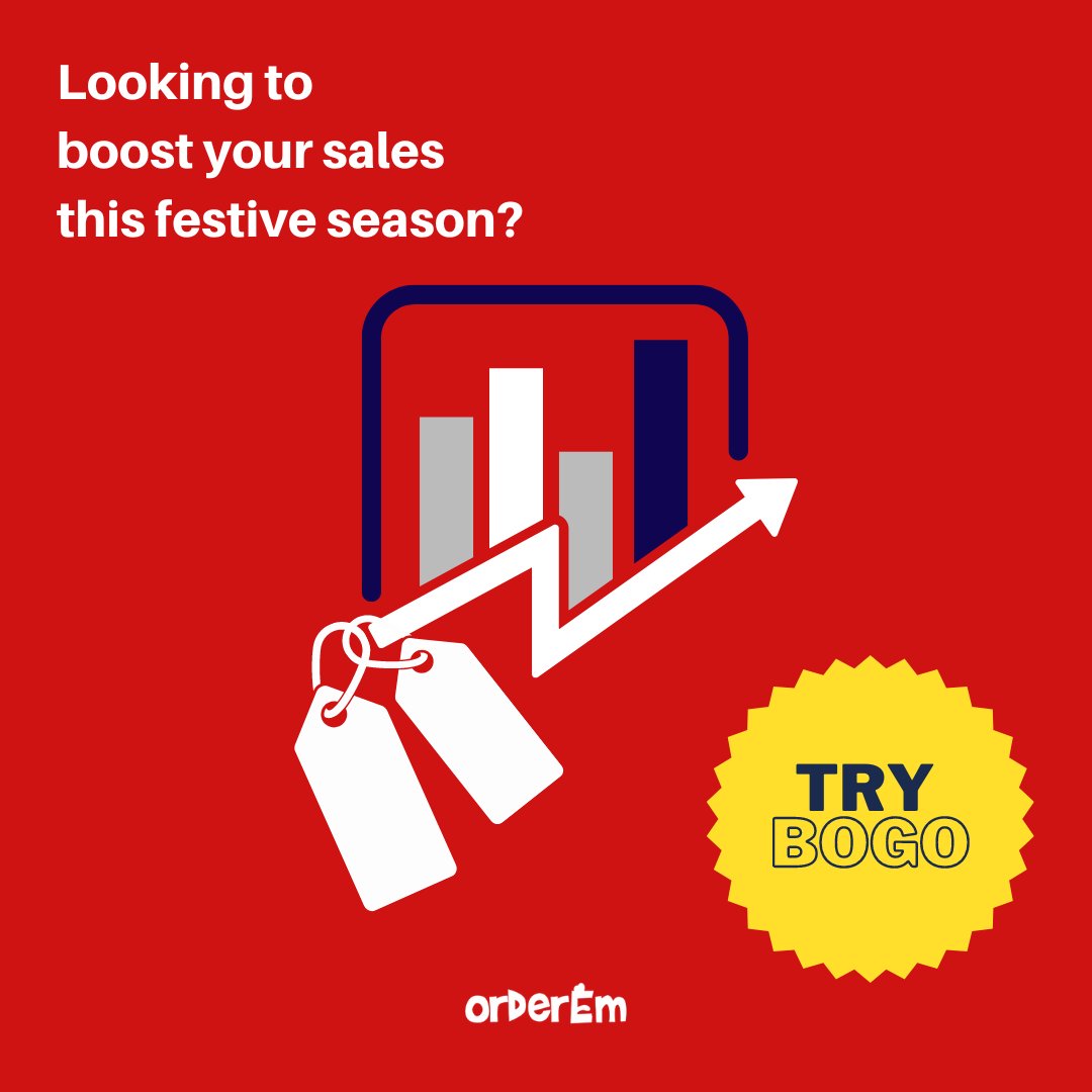 OrderEmApp's tweet image. "What's better than one? Two of course! Try the mind BOGOling marketing strategies to boost your sales!

If you need help setting up a BOGO offer, feel free to drop us a message."

#orderem
#bogo
#buyonegetone
#bogooffer
#buyonegetonefree
#marketingstrategy
#boostyoursales