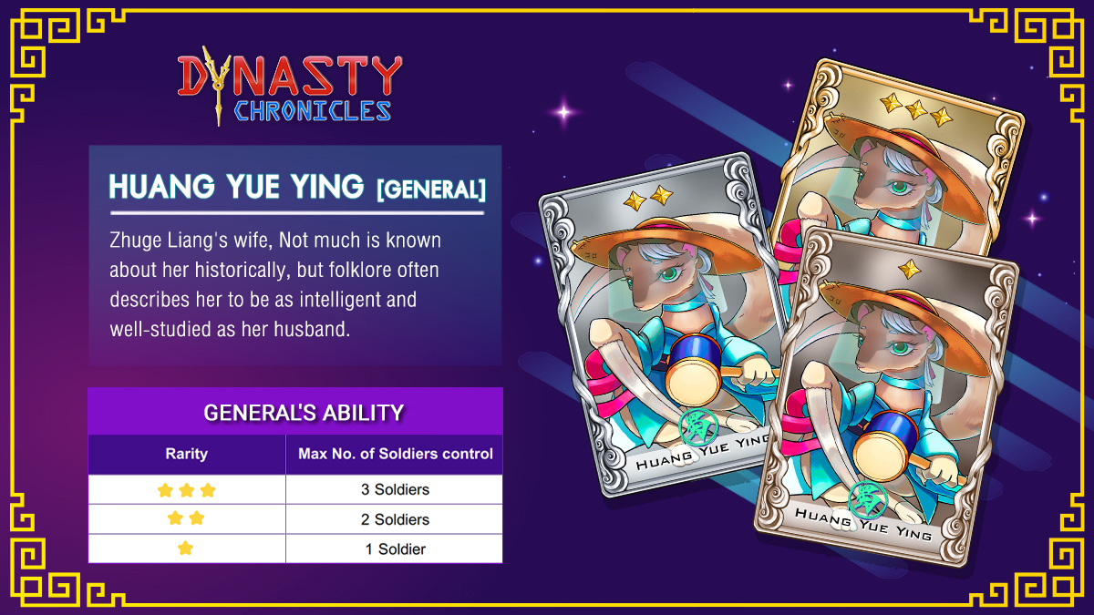 🔎 Get to know "Huang Yue Ying" who was transformed into a "Kamaitachi" by the time dimension.

#NFTCommmunity  #NFT #NFTProjects #PlayToEarn #NFTGames #BinanceSmartChain #GameFi #cryptocurrency #P2E #threekingdom