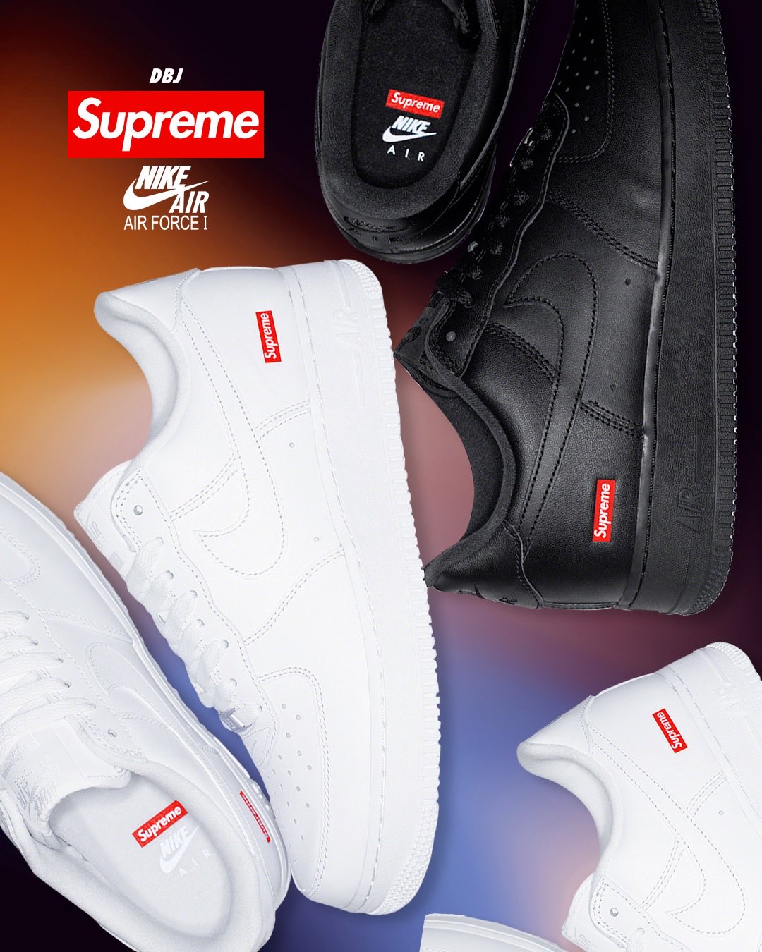 supreme nike air force 1 low restock