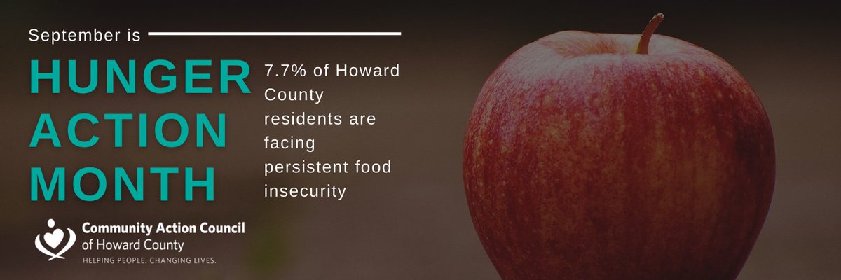 HoCoCAC's tweet photo. Approximately 25,759 Howard County individuals face persistent food insecurity!
For the rest of September, all donations made toward the #HungerActionMonth initiative will be matched up to $6,000!
🔗 to donate - https://t.co/p6zIadRPR3
#HowardCountyMD #Nonprofit #untilhungerends https://t.co/La0kNxgX0R