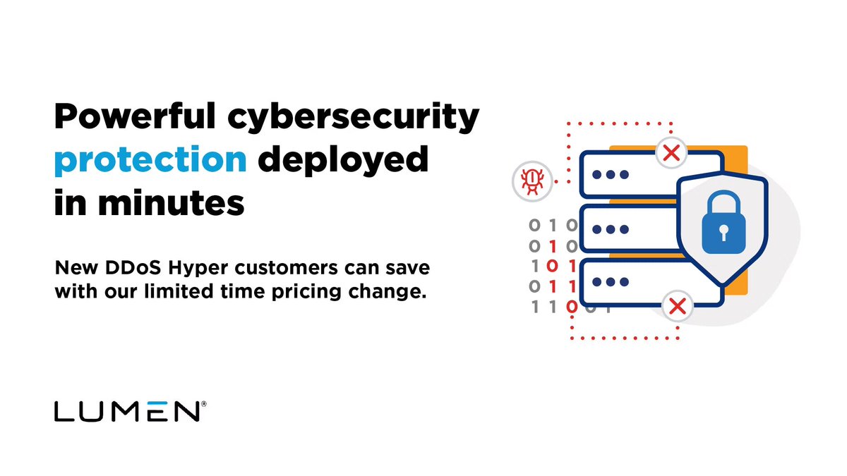Every business, no matter the size, could be a target for #DDoS attacks. Lumen is now offering advanced, on-demand mitigation starting at just $850/month. Learn more here: ​ bit.ly/3LtpzG0
