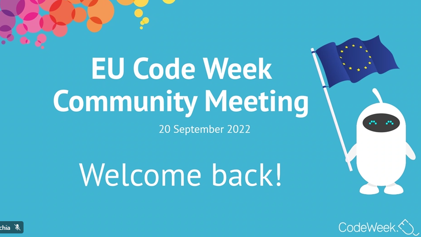 MsLeticiaGil's tweet image. ‼️✅EU Code Week Community Meeting right now with @tommaso_eun @eugenia_eun @AnnikaOP #CodeWeek10 @CodeWeekEU 🎉🎊