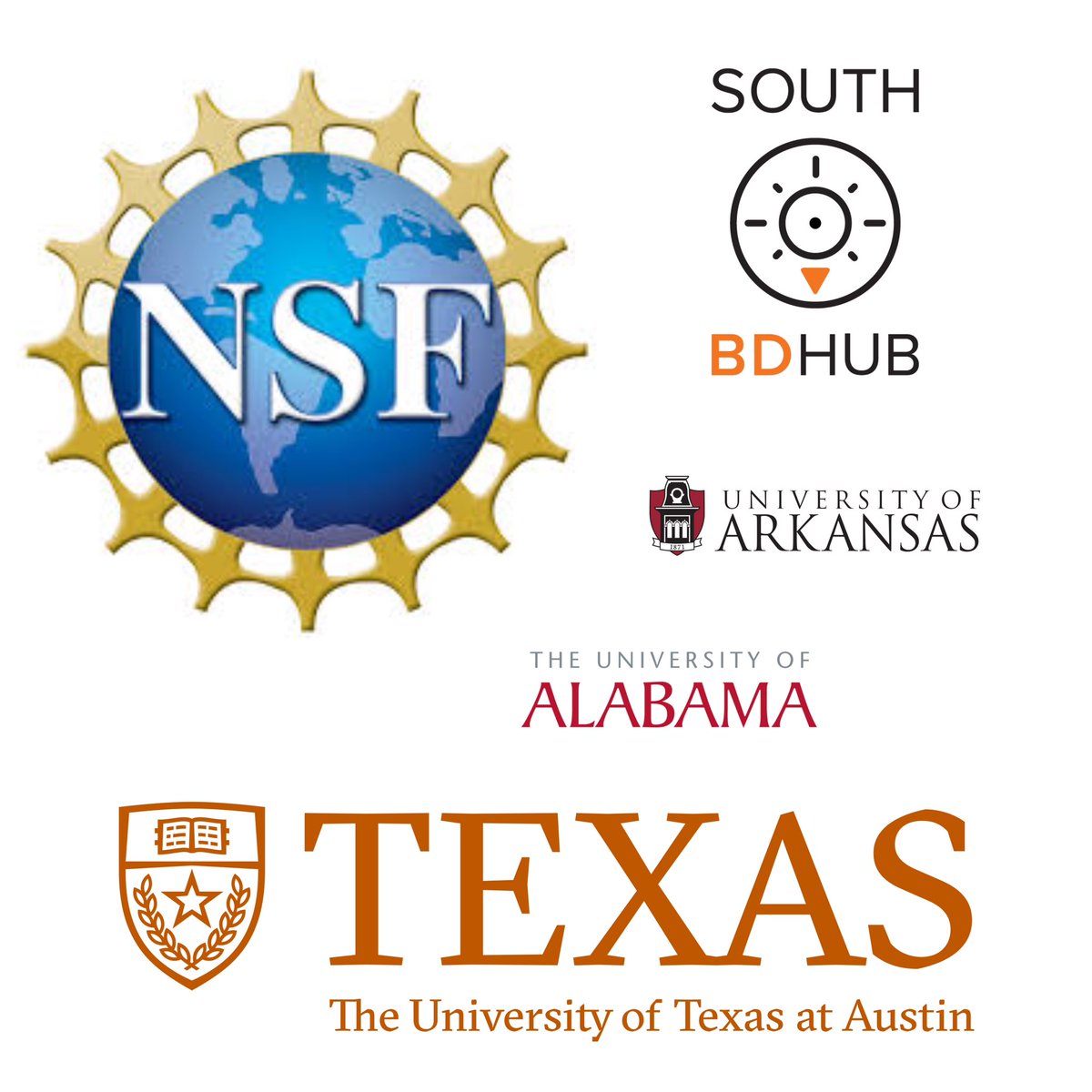 And of course, a big thank you to our sponsors! Thank you for supporting our transdisciplinary workshop on Big Data Neuroscience <a href="/NSF/">U.S. National Science Foundation</a> <a href="/UTAustin/">UT Austin</a> <a href="/SouthBigDataHub/">South Big Data Hub</a> <a href="/UArkPsych/">UArk Psychology</a> <a href="/UofAlabama/">The University of Alabama</a>
